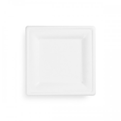 Vegware sustainable 8in square bagasse plate (Case of 500)