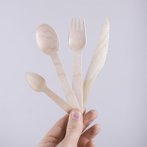 Image of Vegware sustainable 6in wooden spoon (Case of 1000)