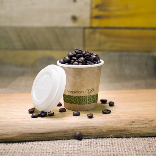 Image of Vegware sustainable 4oz brown kraft hot cup, 62-Series (Case of 1000)