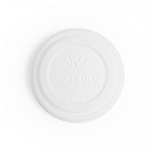 Vegware sustainable 62-Series CPLA hot cup lid (Case of 2000)