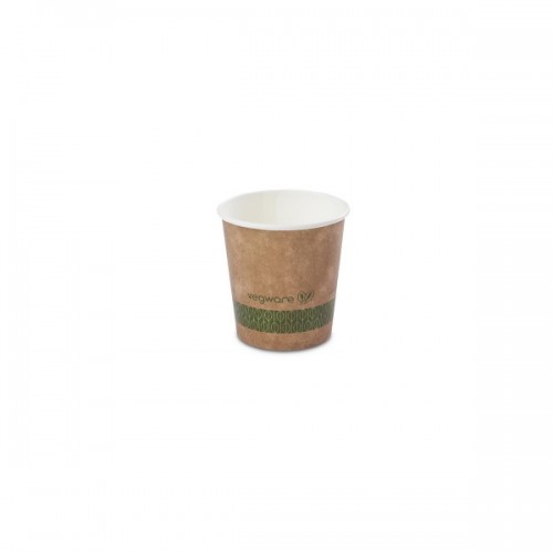 Vegware sustainable 4oz brown kraft hot cup, 62-Series (Case of 1000)