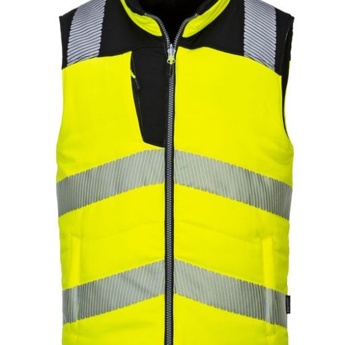 Image of Portwest PW3 Hi-Vis Reversible Bodywarmer Vest (PW374) all sizes -  Style PW374