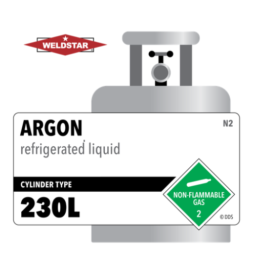 Argon, 230L, Industrial (I), 99.99%, 6073 ft3, Low Pressure Steel (LPS), CGA 580