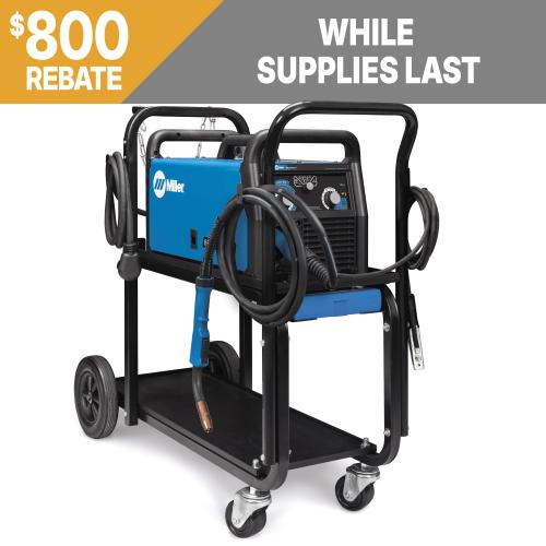 Millermatic® 211 MIG Welder with Running Gear/Cylinder Rack