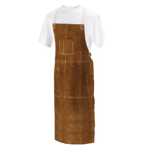 SIDE SPLIT COWHIDE LEATHER 48 INCH WELDING BIB APRON, 48"