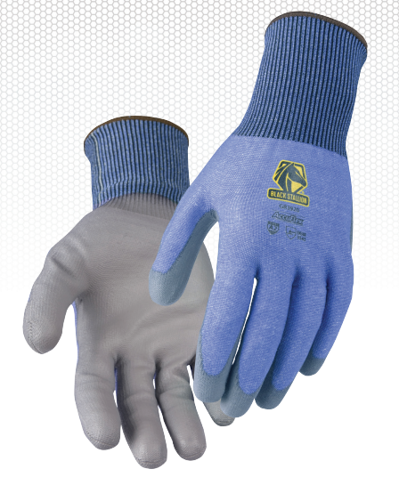 A2 CUT RESISTANT PU COATED BLUE/GRAY 15G HPPE BLEND GLOVE, XLARGE