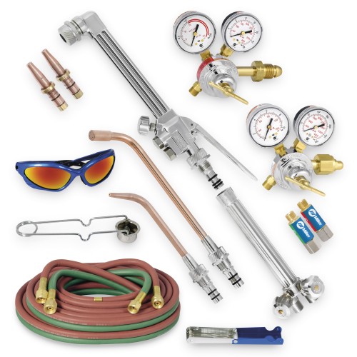 Medium Duty Combination Torch Outfit with Acetylene/Propane Tips, CGA 510