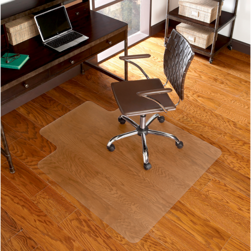 EverLife Chair Mat for Hard Floors Heavy Use, 45"x 53" with Lip, Clear