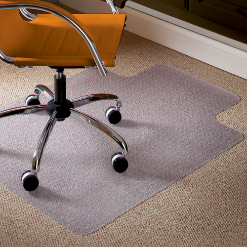 Natural Origins Chair Mat for Low Pile Carpet, 45"x 53" with Lip, Clear