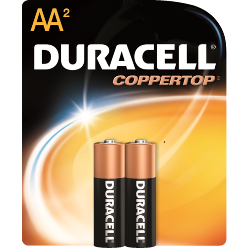 Duracell CopperTop®Alkaline AA Batteries 2/PK