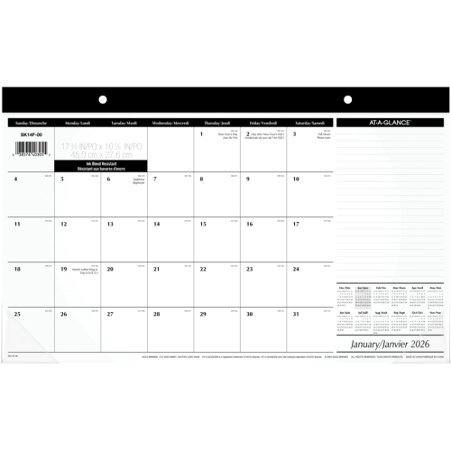 AT-A-GLANCE® Monthly Compact Calendar