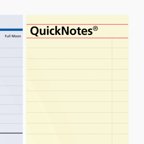 At-a-Glance QuickNotes Calendar - Monthly - 13 Month - January 2026 - January 2027 - 17" x 22" Sheet Size - Desk, Desk Pad - Wall Mount - Black - Paper - Notes Area, Eyelet, Monthly Calendar - Wall Calendars - AAGSK700F
