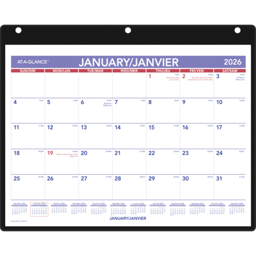 At-A-Glance Monthly Desk and Wall Calendar - Julian Dates - Monthly - 1 Year - January till December
