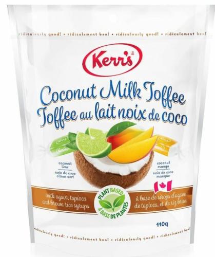 Kerr's Coconut Milk Toffee 110g - Coconut, Milk, Lime, Mango - Dairy-free, No Artificial Flavor, No Artificial Color, No High Fructose Corn Syrup, Peanut-free, Gluten-free - 3.88 oz (110 g)