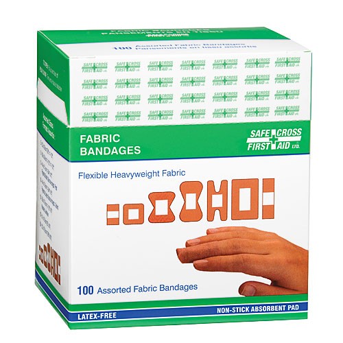 FABRIC BANDAGES, ASSORTED SIZES, HEAVYWEIGHT, 100's