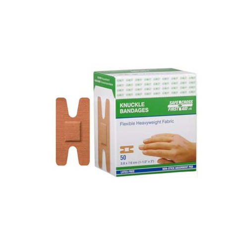 FABRIC BANDAGES, KNUCKLE, 3.8 x 7.6 cm (1.50" x 3"), HEAVYWEIGHT, 50 PER PACK