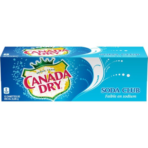 Canada Dry Club Soda - 12 x 355 mL - Soft Drinks & Juice - CCR4578