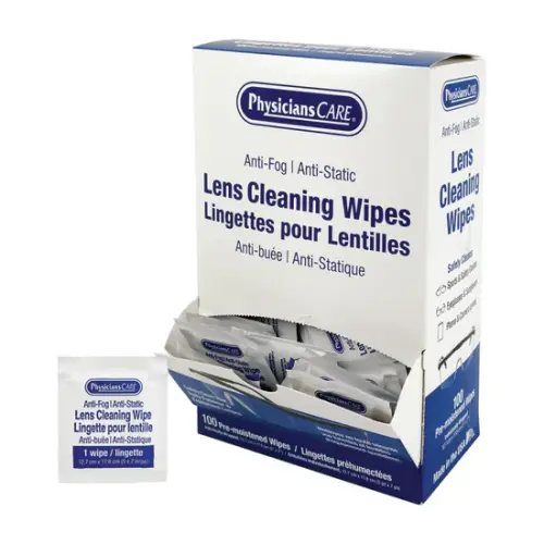 PhysiciansCare Lens Cleaning Wipes, 100/Box - For Lens - 100 / Box