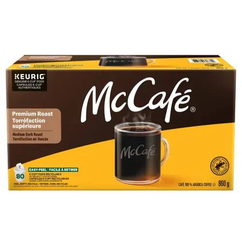 McCafé Premium Roast Coffee K-Cups - Medium Dark Roast - 80 / Box