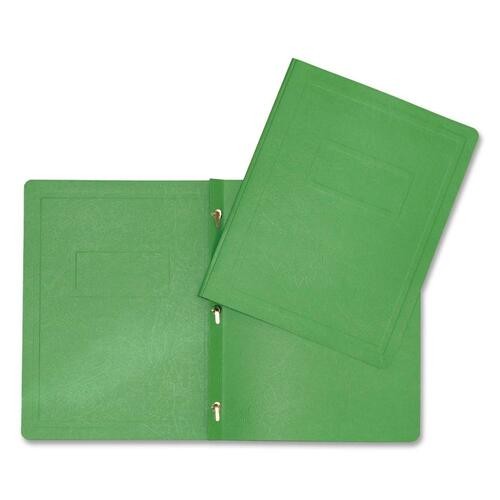 Hilroy Letter Recycled Report Cover - 8 1/2" x 11" - 3 Fastener(s) - Leatherine - Green - 100/Pack