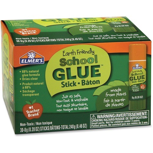 Elmer's Glue Stick School Earth-F 8Gm - 8 g - 30 / Box