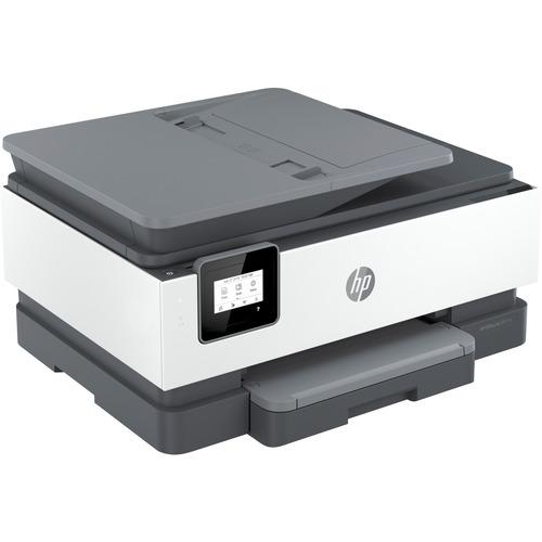 HP Officejet 8015e Wireless Inkjet Multifunction Printer - Color - Copier/Printer/Scanner - 18 ppm Mono/10 ppm Color Print - 4800 x 1200 dpi Print - Automatic Duplex Print - Up to 20000 Pages Monthly - Color Flatbed Scanner - 1200 dpi Optical Scan - Wirel