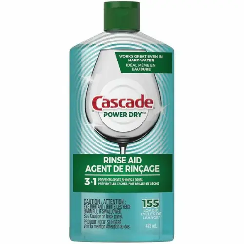 Cascade Platinum Dishwasher Rinse Aid - For Dish, Glass - 473 mL - Refillable Bottle - 1 / Each