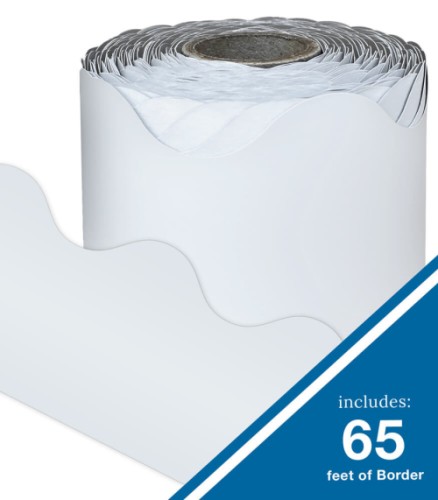 Rolled Scalloped Borders - White - Borders & Trimmers - CDP108473