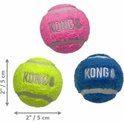 KONG Sport Softies Balls 3-pk Assorted Md - Dog - Medium - Ball Shape - Plush - Assorted - 3 Pack - Pet Supplies - GNTDD3267