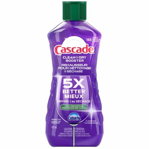 Cascade Dishwasher Rinse Aid - For Dish, Glass - 473 mL - Bottle - 1 / Each