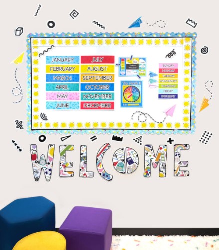 Happy Place Welcome Bulletin Board Set - Bulletin Board Sets - CDP110550