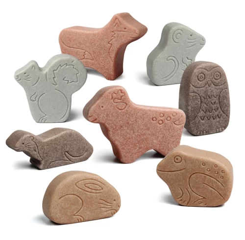 Little Lands – Woodland Animal Stones - Small World Play - YLDYUS1191