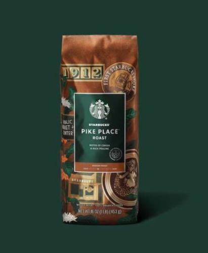 Starbucks Whole Bean Pike Place Roast - Whole Bean - Pike Place, 1lb