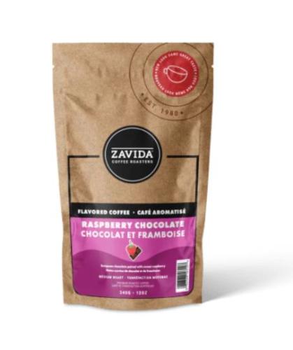Zavida Whole Bean Raspberry Chocolate Coffee - Dark - Whole Bean - Raspberry Chocolate, Dark Chocolate, 12 oz.