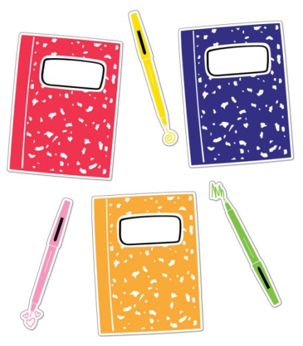 Notebook & Pens Cut-Outs