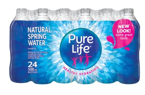 Pure Life Natural Flat Spring Water - 500ml - 24 Pack