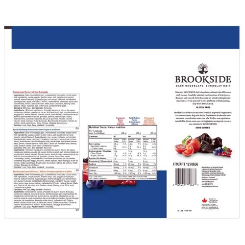 Brookside Dark Chocolate, Assorted Flavours, 40 × 20 g - OFP1270656