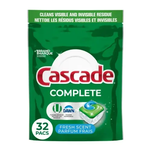 Cascade Complete Dishwasher Pods, Dishwasher Detergent, Dish Detergent Soap, Fresh - 32/PK