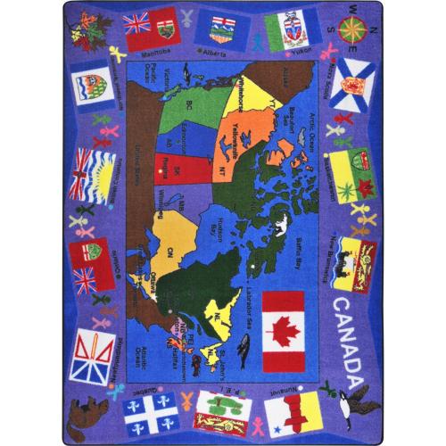 JOY CARPETS FLAGS OF CANADA CARPET 5'4X7" RECTANGLE