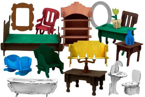 DOLL HOUSE FURNITURE PACK TO DECOR