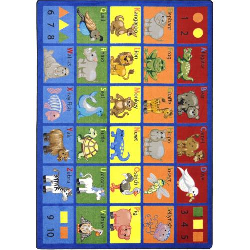 JOY CARPETS ANIMAL PHONICS CARPET 7'8"X10'9 RECTANGLE