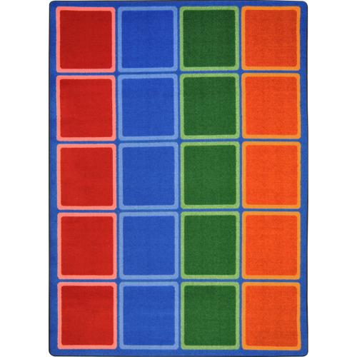 JOY CARPETS BLOCKS ABOUND CARPET 5'4X7'8 RECTANGLE PRIMARY