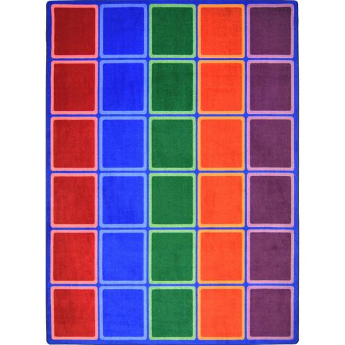 JOY CARPETS BLOCKS ABOUND CARPET 7'8X10'9 RECTANGLE PRIMARY
