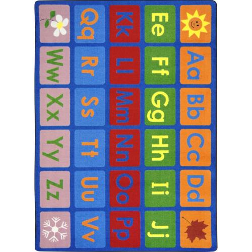 JOY CARPETS ANY DAY ALPHABET CARPET 5'4"X7'8" RECTANGLE