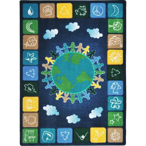 JOY CARPETS ONE WORLD CARPET 5'4"X7'8" RECTANGLE