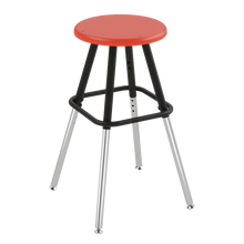 Artcobell 4-Leg Stool - 0802 - Black Frame - Nylon - Ruby Red