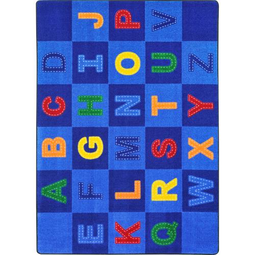 JOY CARPETS PATCHWORK LETTERS CARPET 5'4X7'8 RECTANGLE