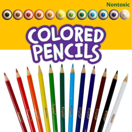 Crayola Coloured Pencils Classpack - 240 Colored Pencils Per Box - 12 Assorted Colours - Colored Pencils - CYO688024