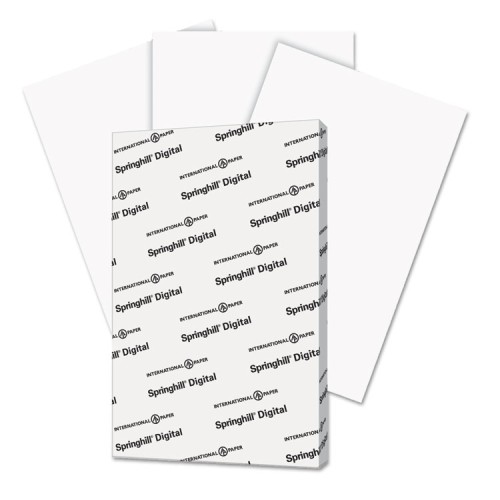 Springhill Digital Vellum Bristol Cover Paper - 8.5" x 14" - White - 250 Sheets