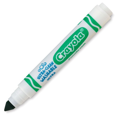 Crayola Ultra-Clean Washable Markers Green Broad Line Tip 12